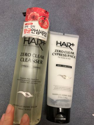 헤어플러스 제로클리어 샴푸 500ml, 두피팩 210ml 2종SET — 5점을 준 리뷰어가 2021년 3월 올린 사용 사진