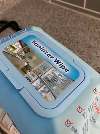 햅스 세균없는 주방 대형 2팩, HAPS sanitizer wipe — 4점을 준 리뷰어가 2022년 2월 올린 사용 사진