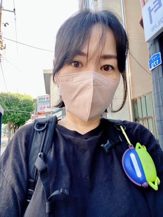 [애니가드] 셋업 메베마스크라이트  (대형 4컬러 + 중형 4컬러) — 4점을 준 리뷰어가 2022년 7월 올린 사용 사진
