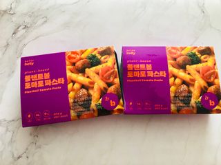 브라잇벨리 3분비건요리, 플랜트볼 토마토 파스타 2인분 — 5점을 준 리뷰어가 2022년 8월 올린 사용 사진