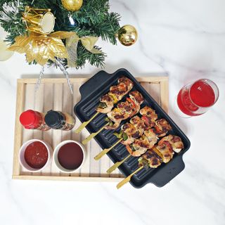 [다물꼬치] 삼겹새우롤꼬치 5개입 350g  + 데리야끼소스 120g + 매운고추소스 120g — 5점을 준 리뷰어가 2021년 12월 올린 사용 사진