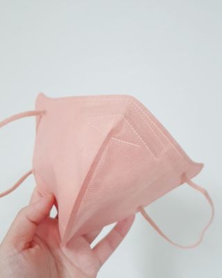 애니가드 셋업마스크 4컬러 각 10매입 [크리미베이지, 캐시미어로즈, 초콜렛브라운, 미드나잇네이비] — 5점을 준 리뷰어가 2022년 2월 올린 사용 사진
