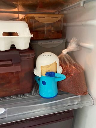 원달러샵 찌든때 굿바이 앵그리마마 전자레인지 스팀클리너 + 쿨마마 냉장고 탈취제 — 3점을 준 리뷰어가 2020년 12월 올린 사용 사진