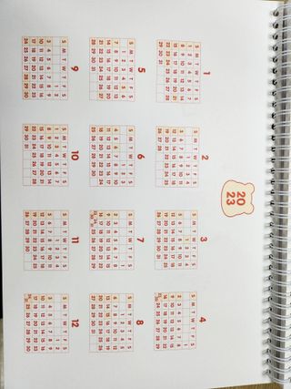 리훈 2023년 곰부 체크리스트 위클리 다이어리 — 5점을 준 리뷰어가 2022년 11월 올린 사용 사진