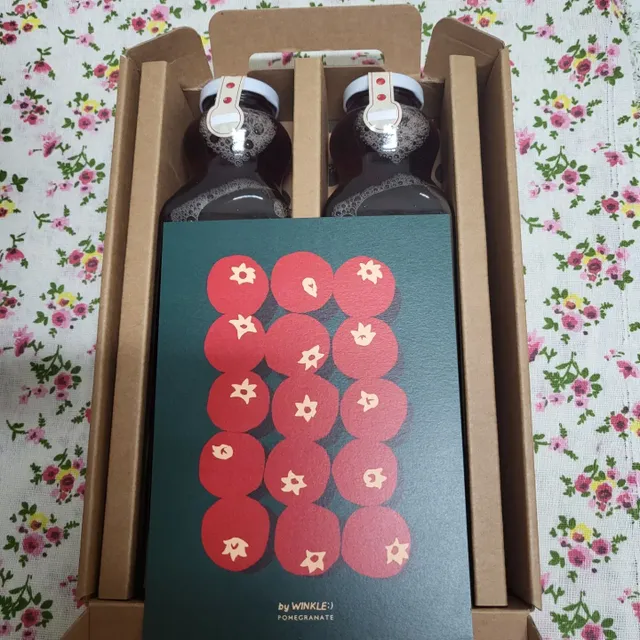 [바이윙클] 페르시아 유기농 석류 착즙주스 750ml 2병 + 선물박스 세트 리뷰 사진