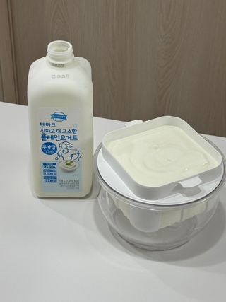 *구매평_[덴마크] 진하고 더 고소한 무가당 플레인 요거트 1.8L — 5점을 준 리뷰어가 2025년 9월 올린 사용 사진