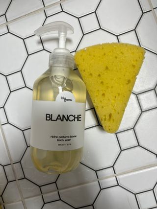 빅그린 니치 퍼퓸 바이옴바디워시 500ml(상탈, 블랙베리&베이, 블랑쉐 3종 중 택1) — 4점을 준 리뷰어가 2022년 12월 올린 사용 사진
