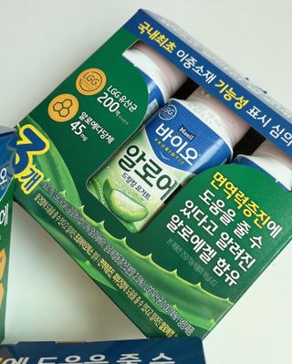 LIVE 매일바이오 알로에 드링킹 요거트 — 5점을 준 리뷰어가 2022년 4월 올린 사용 사진