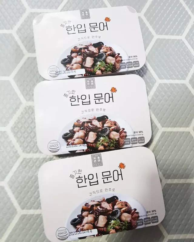 한입 문어 80g x  3팩 리뷰 사진