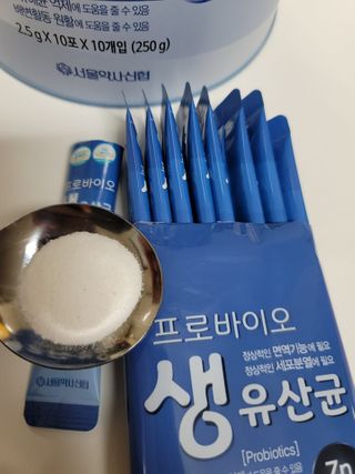 서울약사신협_프로바이오생유산균_2.5G x 100포 — 5점을 준 리뷰어가 2021년 1월 올린 사용 사진