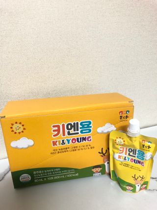 [몸엔용] 어린이, 초등학생의 영양간식 달콤 국산녹용 키엔용  80ml x 10포 — 5점을 준 리뷰어가 2021년 7월 올린 사용 사진
