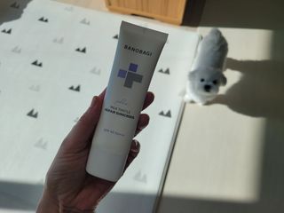 바노바기 코스메틱 바노바기 밀크씨슬 리페어 시카 선스크린 플러스 50ml — 5점을 준 리뷰어가 2023년 1월 올린 사용 사진