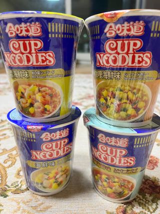 NISSIN 닛신 컵누들  4종 - 씨푸드오리지날, 씨푸드 스파이시, 씨푸드 커리, 씨푸드 XO소스 — 5점을 준 리뷰어가 2022년 3월 올린 사용 사진