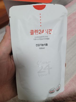 클린24시간 1BOX(5포) + 전용보틀(500ml) — 5점을 준 리뷰어가 2022년 9월 올린 사용 사진