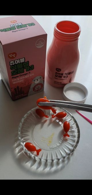 앙팡 츄어블 식물성 오메가3 1000mg x 80캡슐 — 4점을 준 리뷰어가 2022년 10월 올린 사용 사진