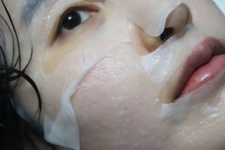 메디힐 올리브영 1등 마스크팩 워터마이드팩 2매 + 티트리팩 2매 기획세트 — 5점을 준 리뷰어가 2021년 3월 올린 사용 사진