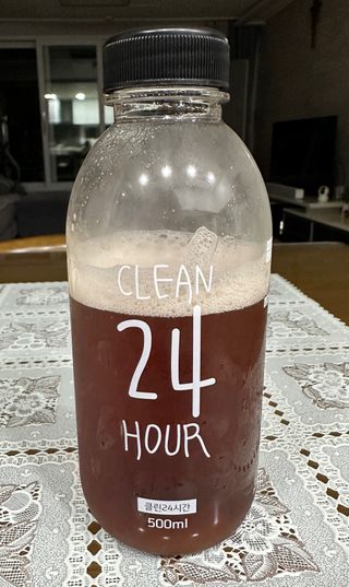 클린24시간 1BOX(5포) + 전용보틀(500ml) — 5점을 준 리뷰어가 2023년 6월 올린 사용 사진
