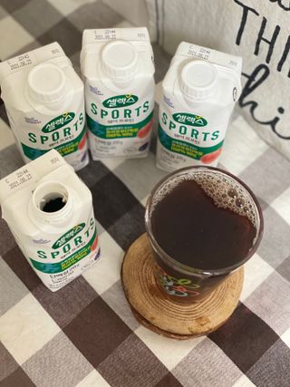 셀렉스스포츠 셀렉스 스포츠 웨이 프로틴 복숭아_ 330ml x 12팩 — 5점을 준 리뷰어가 2021년 4월 올린 사용 사진
