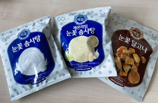 딜라이트 프로젝트  달콤한 눈꽃 간식세트( 눈꽃 솜사탕 / 레몬라임 솜사탕 / 달고나 총 7EA+스마트톡 증정) — 4점을 준 리뷰어가 2022년 5월 올린 사용 사진