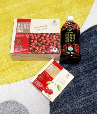 자연에온 몽모랑시 타트체리 3종 세트 구성 - 저분자콜라겐젤리, NFC 착즙주스 — 5점을 준 리뷰어가 2021년 7월 올린 사용 사진
