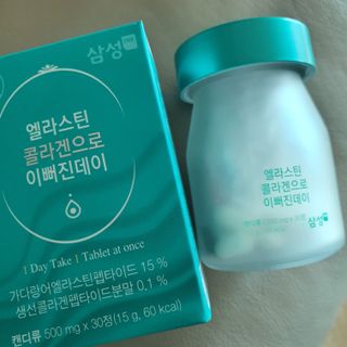 체인미 엘라스틴 콜라겐으로 이뻐진데이 500mg x 30정 — 5점을 준 리뷰어가 2021년 12월 올린 사용 사진