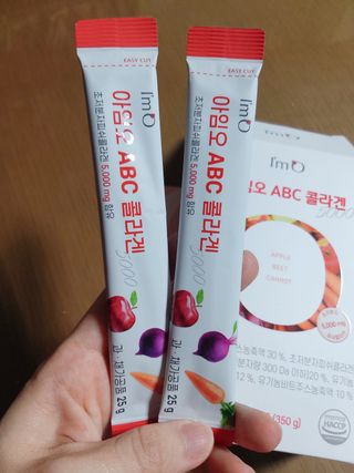 아임오 ABC 콜라겐 젤리 14포 — 5점을 준 리뷰어가 2021년 11월 올린 사용 사진