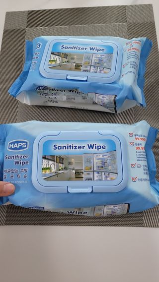 햅스 세균없는 주방 대형 2팩, HAPS sanitizer wipe — 4.5점을 준 리뷰어가 2022년 2월 올린 사용 사진