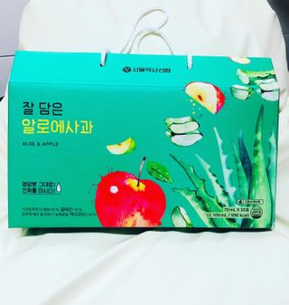 서울약사신협 잘 담은 알로애사과_70ml x 30포 — 5점을 준 리뷰어가 2021년 10월 올린 사용 사진