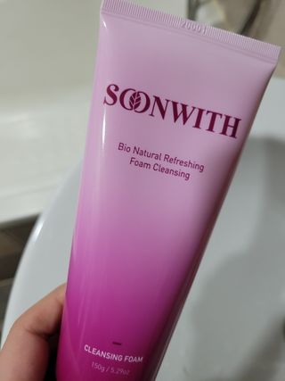 SOONWITH 바이오 내추럴 리프레싱 폼클렌징 — 5점을 준 리뷰어가 2021년 2월 올린 사용 사진