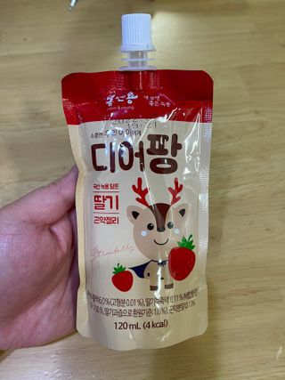 [몸엔용] 우리 아이 건강간식, 달콤한 녹용곤약젤리 디어팡 4종 — 5점을 준 리뷰어가 2022년 4월 올린 사용 사진