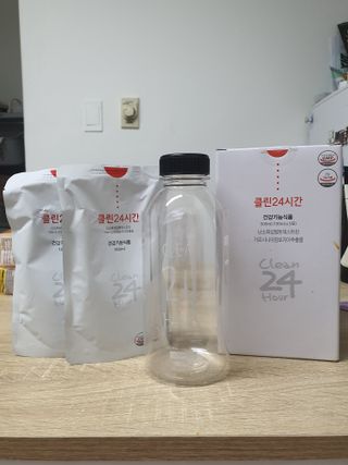 클린24시간 1BOX(5포) + 전용보틀(500ml) — 5점을 준 리뷰어가 2022년 9월 올린 사용 사진