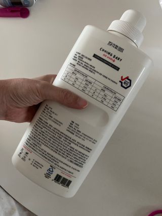 쿠잉베이비 에어워시 세탁세제,섬유유연제 1L — 5점을 준 리뷰어가 2022년 12월 올린 사용 사진
