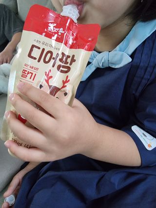 [몸엔용] 우리 아이 건강간식, 달콤한 녹용곤약젤리 디어팡 4종 — 5점을 준 리뷰어가 2021년 8월 올린 사용 사진