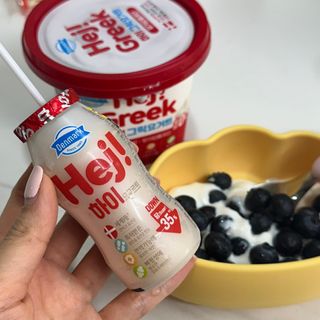 [구매평]▪︎ 덴마크 하이(Hej!) 브랜드 패키지(요구르트, 그릭요거트)only 로켓프레쉬 — 5점을 준 리뷰어가 2025년 5월 올린 사용 사진