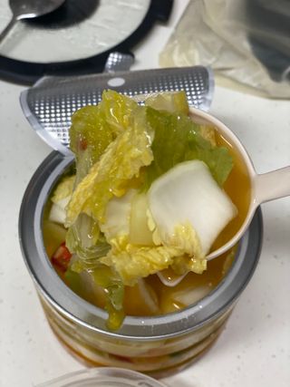 셰프애찬 단호박 백김치 1kg — 5점을 준 리뷰어가 2022년 10월 올린 사용 사진
