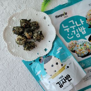 해풀잎 누구나 김밥*1ea [(혼합야채 35g *1ea,  김밥김 (5g, 5ea),  양념간장 (6g, 5ea), 참기름(5g, 2ea)] — 5점을 준 리뷰어가 2022년 5월 올린 사용 사진