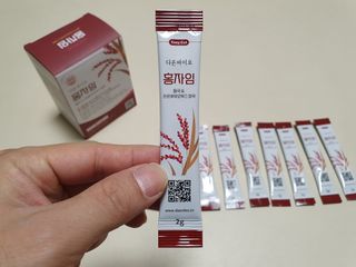 하루 1포로 콜레스테롤, 유산균, 고역가 소화효소까지 한번에 섭취! 다온바이오 홍자임 1개월분(30포) — 5점을 준 리뷰어가 2023년 2월 올린 사용 사진