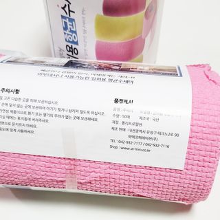 위케어 일회용 향균 수세미 50매 2롤 세트 총 100매 Pink — 5점을 준 리뷰어가 2021년 2월 올린 사용 사진