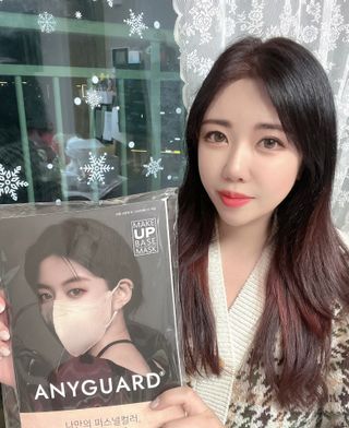 애니가드 셋업메베마스크 (대형 4컬러 + 중형 4컬러) — 5점을 준 리뷰어가 2022년 4월 올린 사용 사진