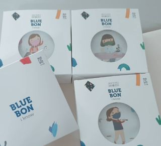 [블루 본 아이노우] 유아용 컬러마스크 40 PCS SET 2중 택 1 — 5점을 준 리뷰어가 2021년 5월 올린 사용 사진