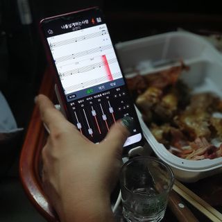 매직씽 노래방 어플리케이션 6개월 이용권 — 4점을 준 리뷰어가 2021년 9월 올린 사용 사진