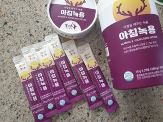 [몸엔용] 전국 이마트 런칭 신상, 아침을 깨우는 녹용 아침녹용 10g x 28포 — 5점을 준 리뷰어가 2021년 7월 올린 사용 사진