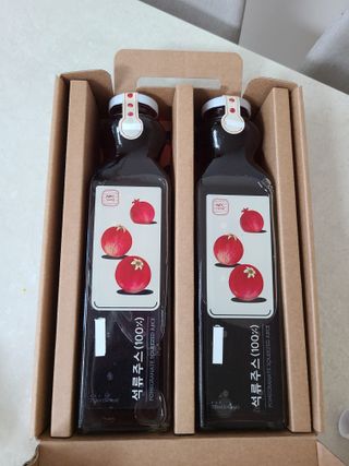 [바이윙클] 페르시아 유기농 석류 착즙주스 750ml 2병 + 선물박스 세트 — 5점을 준 리뷰어가 2022년 3월 올린 사용 사진