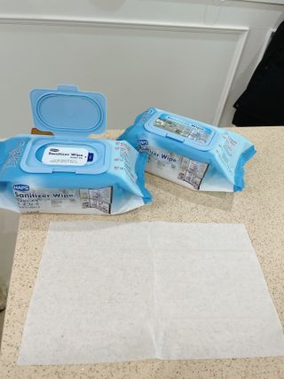 햅스 세균없는 주방 대형 2팩, HAPS sanitizer wipe — 5점을 준 리뷰어가 2022년 2월 올린 사용 사진