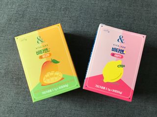 비타앤C 레몬맛, 망고맛 — 5점을 준 리뷰어가 2021년 4월 올린 사용 사진