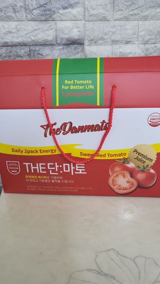 제이제이바이오 더단마토 프리미엄주스 100ml 30팩입 - 무설탕 스테비아 토마토즙 — 5점을 준 리뷰어가 2022년 1월 올린 사용 사진