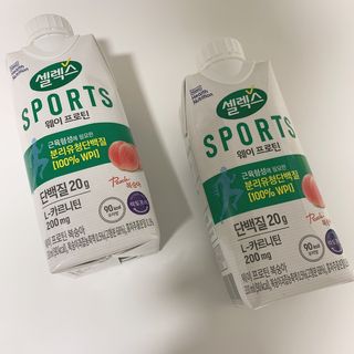 셀렉스스포츠 셀렉스 스포츠 웨이 프로틴 복숭아_ 330ml x 12팩 — 5점을 준 리뷰어가 2021년 5월 올린 사용 사진