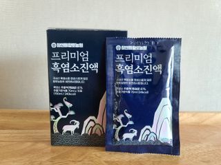 참앤들황토농원 국내산 흑염소를 정성스럽게 담은, 프리미엄 흑염소 진액 70ml x 30포 1박스 — 5점을 준 리뷰어가 2023년 1월 올린 사용 사진