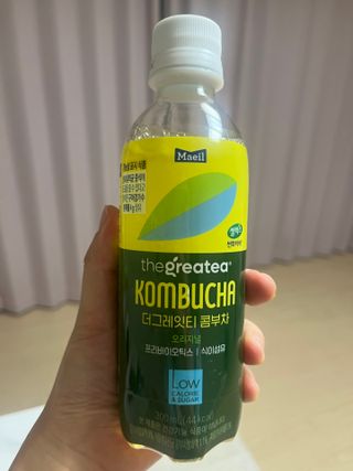 더그레잇티 콤부차 [매일유업] 더그레잇티 44kcal 콤부차 300ml *12개입 (오리지널 6개+베리리치 6개) — 4.5점을 준 리뷰어가 2023년 7월 올린 사용 사진
