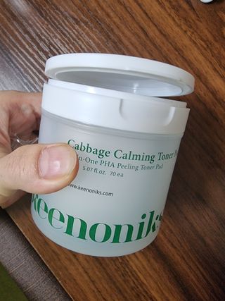 키노닉스 양배추 카밍 진정 토너패드 — 5점을 준 리뷰어가 2021년 7월 올린 사용 사진